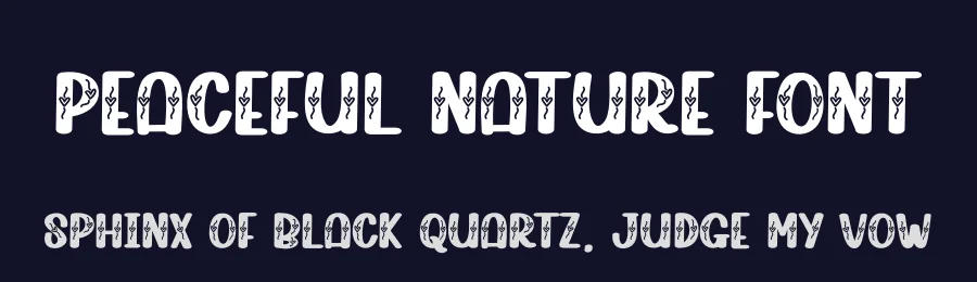 Peaceful Nature Font by creativeletter — Display Font — thumbnail 2