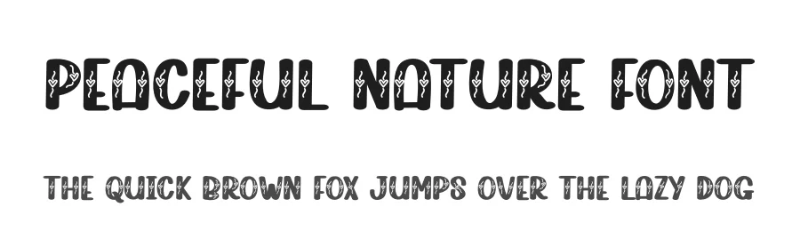 Peaceful Nature Font by creativeletter — Display Font