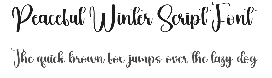 Peaceful Winter Script Font by andikastudio — Script Handwritten Font