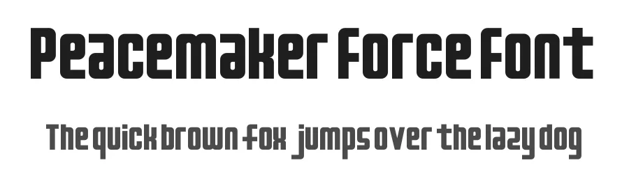 Peacemaker Force Font by JK Typeface — Sans Serif Font
