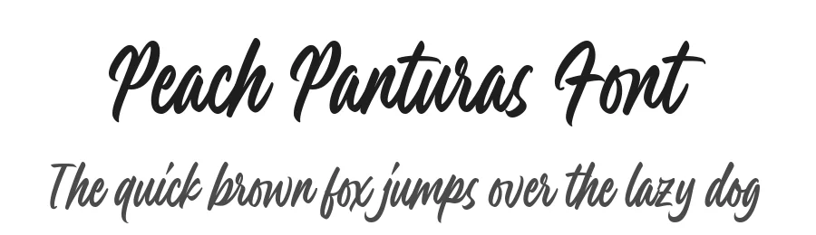 Peach Panturas Font by Four Lines Std — Script Handwritten Font