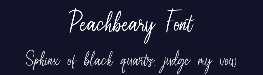Peachbeary Font by qwrtype — Script Handwritten Font — thumbnail 2