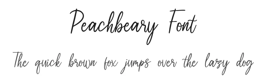 Peachbeary Font by qwrtype — Script Handwritten Font