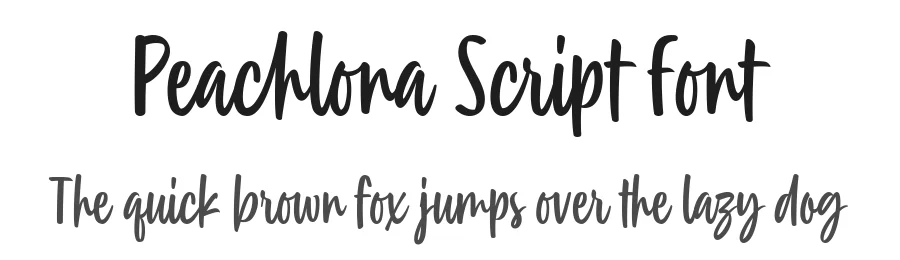 Peachlona Script Font by Four Lines Std — Script Handwritten Font