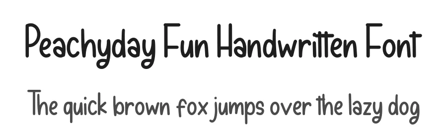 Peachyday Fun Handwritten Font by balpirick — Script Handwritten Font