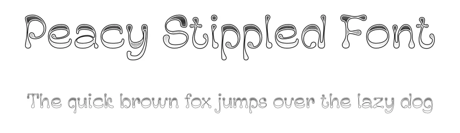 Peacy Stippled Font by craftsupplyco — Display Font