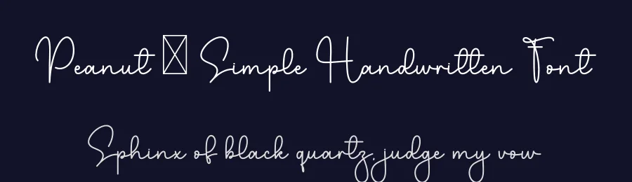 Peanut – Simple Handwritten Font by freshtypeink — Script Handwritten Font — thumbnail 2