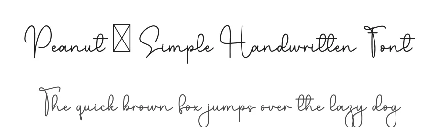 Peanut – Simple Handwritten Font by freshtypeink — Script Handwritten Font
