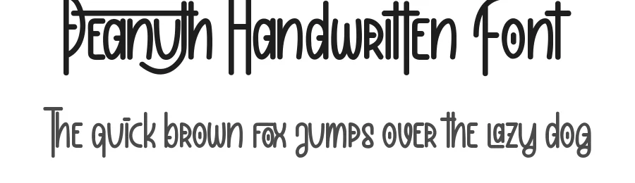 Peanuth Handwritten Font by noahtype — Script Handwritten Font