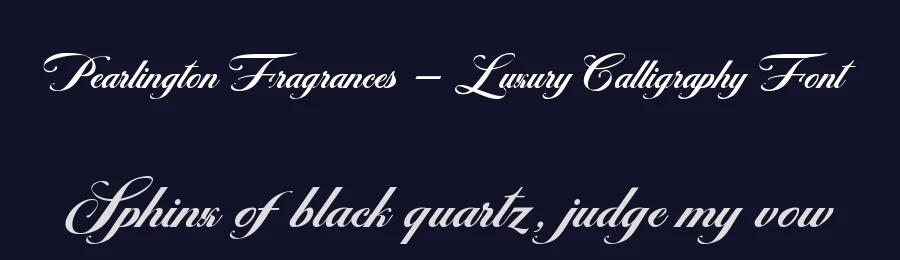 Pearlington Fragrances – Luxury Calligraphy Font by Fikryal Studio — Script Handwritten Font — thumbnail 2
