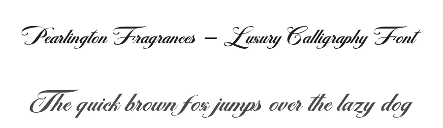 Pearlington Fragrances – Luxury Calligraphy Font by Fikryal Studio — Script Handwritten Font