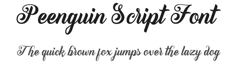 Peenguin Script Font by fontkong — Script Handwritten Font