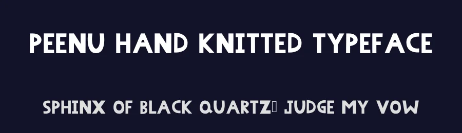 Peenu Hand Knitted Typeface by Nitish Kumar — Sans Serif Font — thumbnail 2