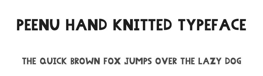 Peenu Hand Knitted Typeface by Nitish Kumar — Sans Serif Font