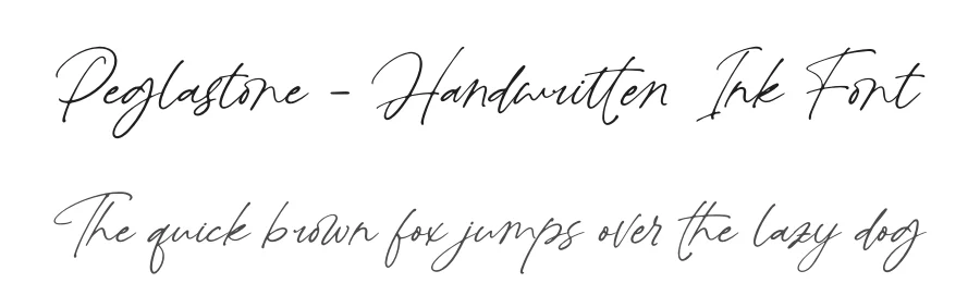 Peglastone – Handwritten Ink Font by letterenastudios — Script Handwritten Font