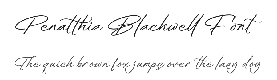 Penatthia Blackwell Font by glorytype — Script Handwritten Font