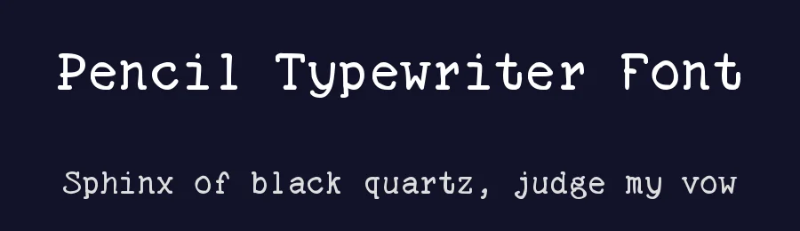 Pencil Typewriter Font by zai — Display Font — thumbnail 2