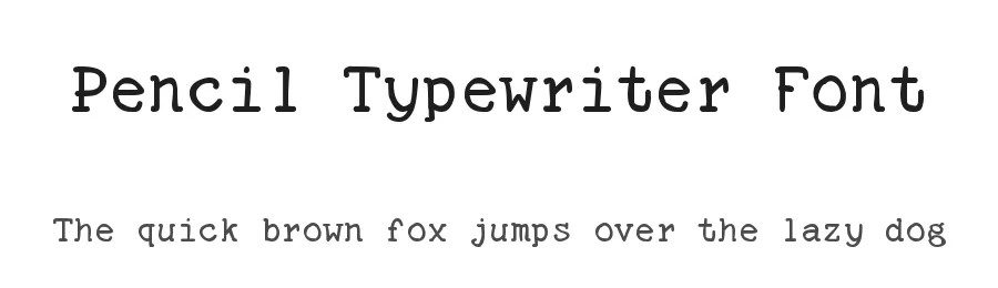 Pencil Typewriter Font by zai — Display Font