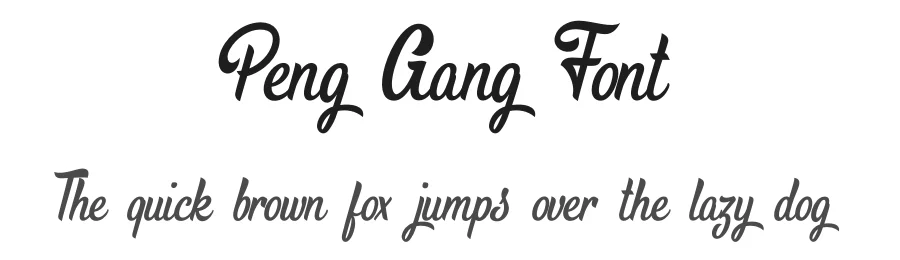 Peng Gang Font by albert_kalingga โ Script Handwritten Font