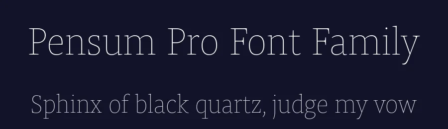 Pensum Pro Font Family by Nils Thomsen — Serif Font — thumbnail 2