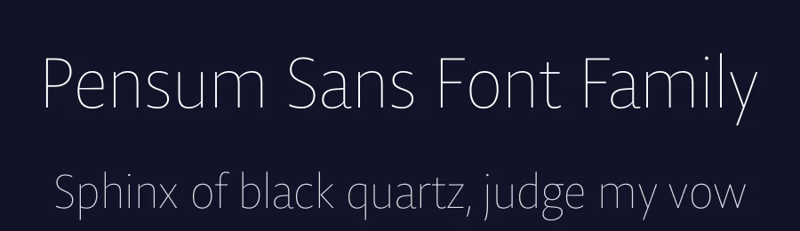 Pensum Sans Font Family by TypeMates — Sans Serif Font — thumbnail 2