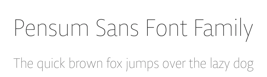 Pensum Sans Font Family by TypeMates — Sans Serif Font