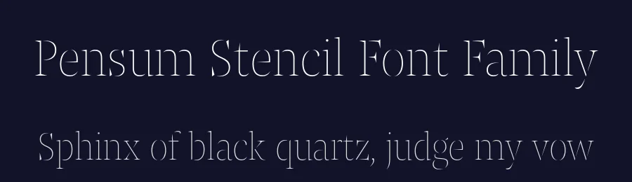 Pensum Stencil Font Family by Nils Thomsen — Display Font — thumbnail 2