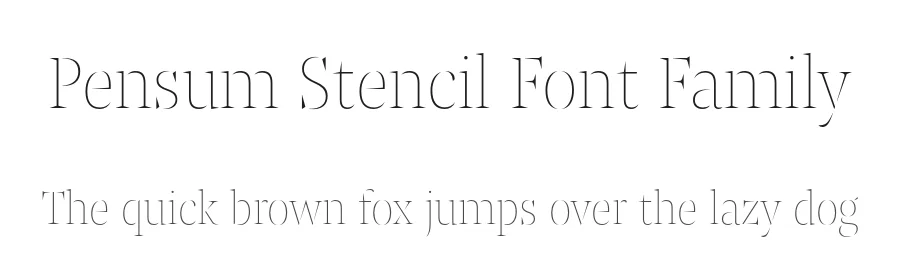 Pensum Stencil Font Family by Nils Thomsen — Display Font