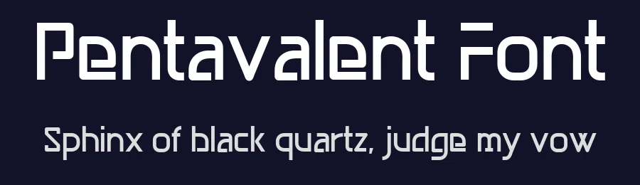 Pentavalent Font by Pollux of Geminorum — Display Font — thumbnail 2