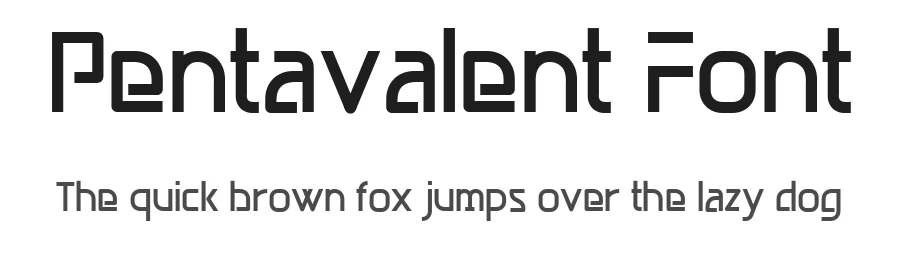 Pentavalent Font by Pollux of Geminorum — Display Font