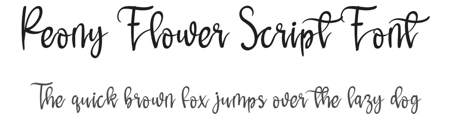 Peony Flower Script Font by andikastudio — Script Handwritten Font
