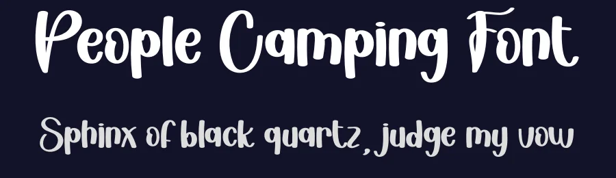 People Camping Font by creativeletter — Script Handwritten Font — thumbnail 2