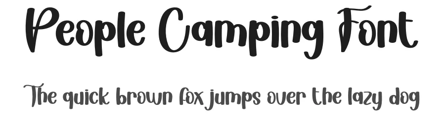 People Camping Font by creativeletter — Script Handwritten Font