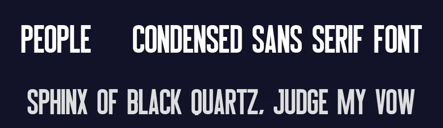 People – Condensed Sans Serif Font by Craftedtype — Decorative Font — thumbnail 2