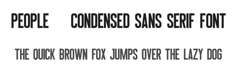 People – Condensed Sans Serif Font by Craftedtype — Decorative Font