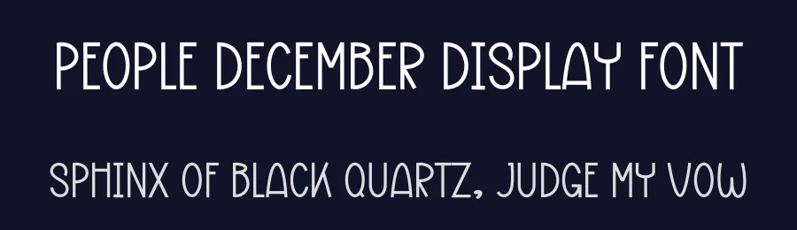 People December Display Font by freshtypeink — Display Font — thumbnail 2