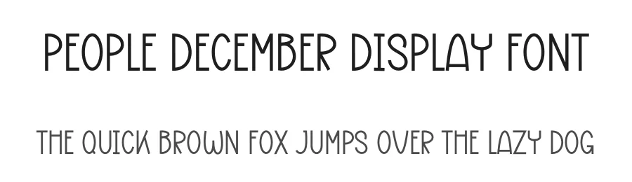 People December Display Font by freshtypeink — Display Font