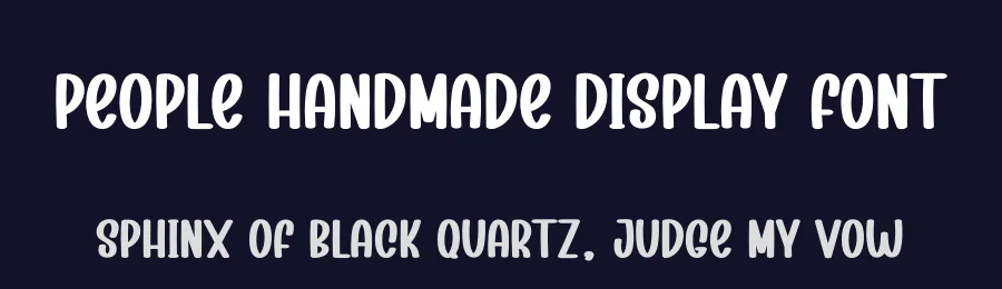 People Handmade Display Font by creativeletter — Display Font — thumbnail 2