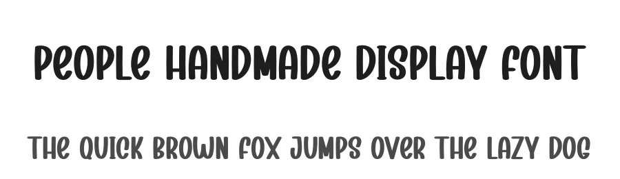 People Handmade Display Font by creativeletter — Display Font