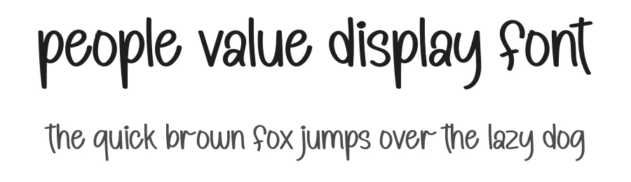 People Value Display Font by andikastudio — Display Font