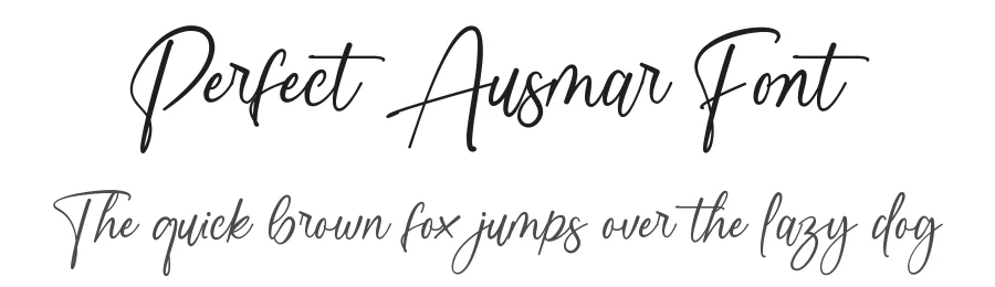Perfect Ausmar Font by wibisono2001 — Script Handwritten Font