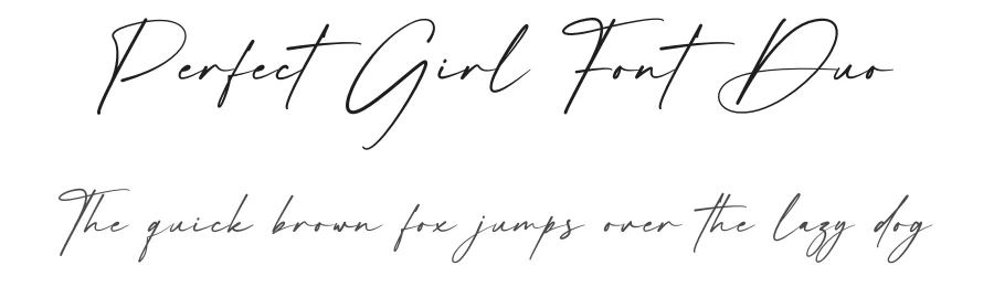 Perfect Girl Font Duo by Rantautype Studio — Script Handwritten Font