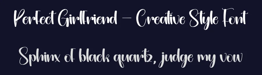 Perfect Girlfriend – Creative Style Font by andikastudio — Display Font — thumbnail 2