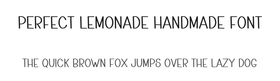 Perfect Lemonade Handmade Font by freshtypeink — Display Font
