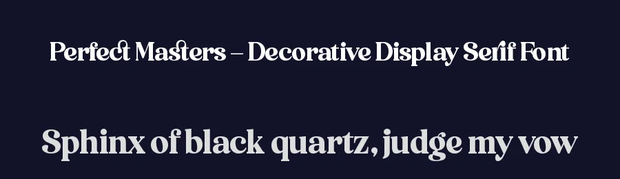 Perfect Masters – Decorative Display Serif Font by timelesstype.co — Decorative Font — thumbnail 2