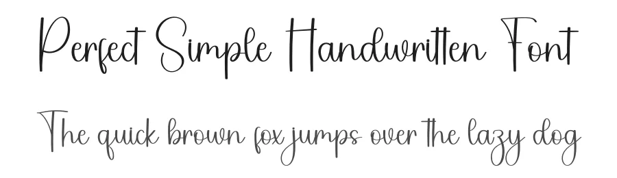 Perfect Simple Handwritten Font by freshtypeink — Script Handwritten Font