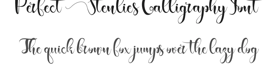 Perfect Stenlies Calligraphy Font by inermediaSTUDIO — Script Handwritten Font