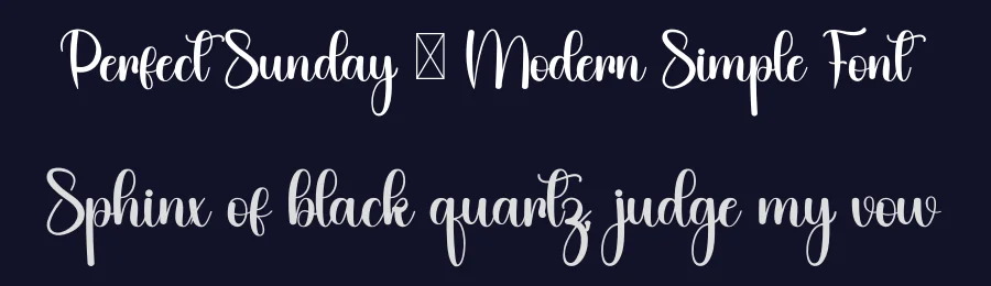 Perfect Sunday – Modern Simple Font by inermediaSTUDIO — Script Handwritten Font — thumbnail 2
