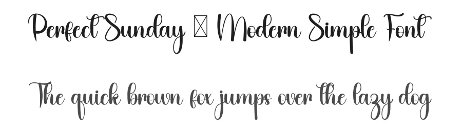 Perfect Sunday – Modern Simple Font by inermediaSTUDIO — Script Handwritten Font