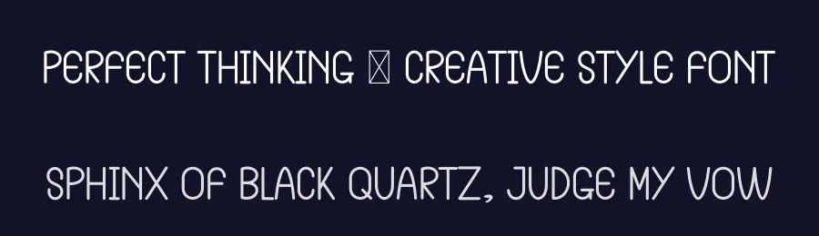 Perfect Thinking – Creative Style Font by freshtypeink — Display Font — thumbnail 2